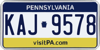 PA license plate KAJ9578