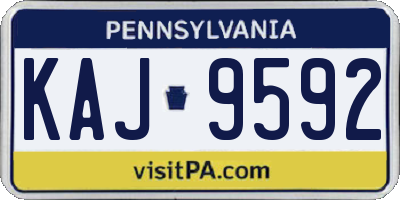 PA license plate KAJ9592