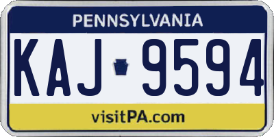 PA license plate KAJ9594