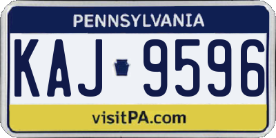 PA license plate KAJ9596