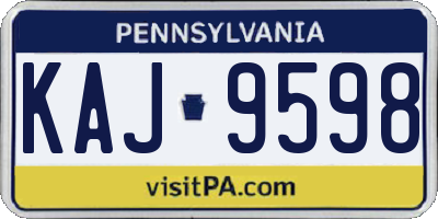 PA license plate KAJ9598