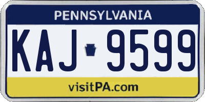 PA license plate KAJ9599
