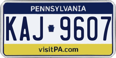 PA license plate KAJ9607