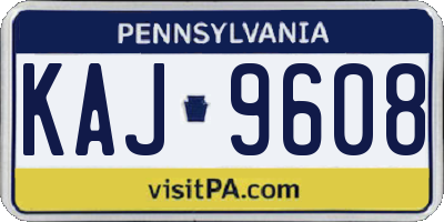 PA license plate KAJ9608