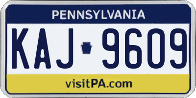 PA license plate KAJ9609