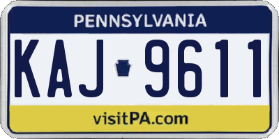 PA license plate KAJ9611