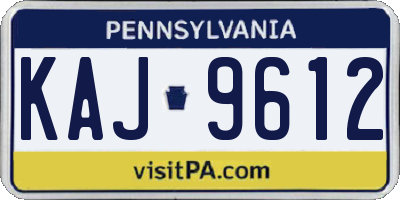 PA license plate KAJ9612