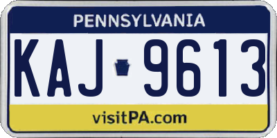 PA license plate KAJ9613