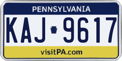 PA license plate KAJ9617