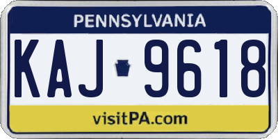 PA license plate KAJ9618