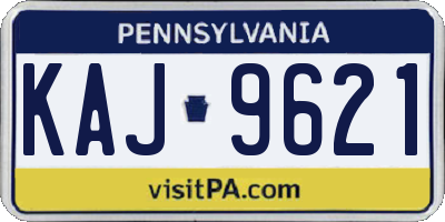 PA license plate KAJ9621