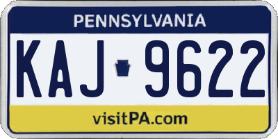 PA license plate KAJ9622