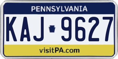 PA license plate KAJ9627