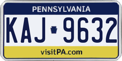 PA license plate KAJ9632