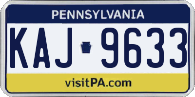 PA license plate KAJ9633