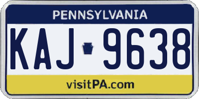 PA license plate KAJ9638