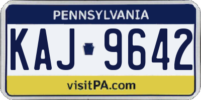 PA license plate KAJ9642