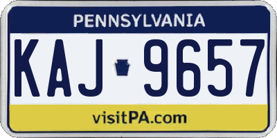 PA license plate KAJ9657