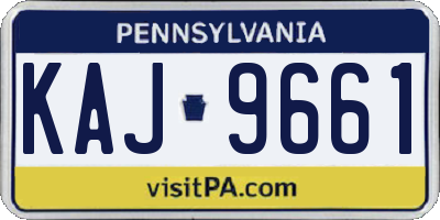 PA license plate KAJ9661