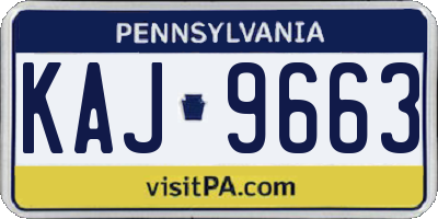 PA license plate KAJ9663