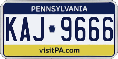 PA license plate KAJ9666