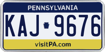 PA license plate KAJ9676