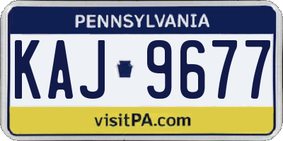 PA license plate KAJ9677