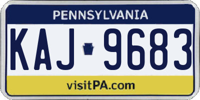 PA license plate KAJ9683