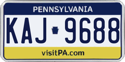 PA license plate KAJ9688