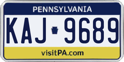PA license plate KAJ9689