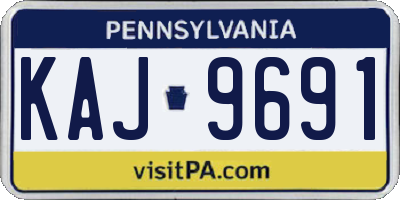 PA license plate KAJ9691