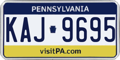 PA license plate KAJ9695