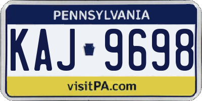 PA license plate KAJ9698