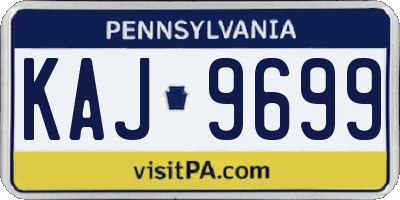 PA license plate KAJ9699