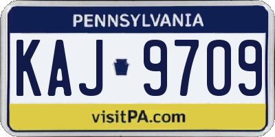 PA license plate KAJ9709