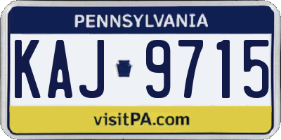 PA license plate KAJ9715