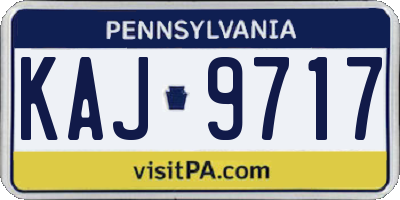 PA license plate KAJ9717