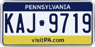 PA license plate KAJ9719