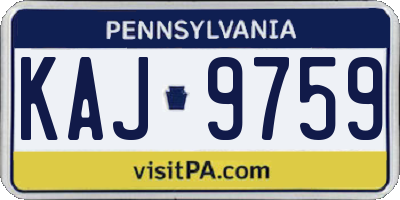 PA license plate KAJ9759