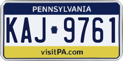 PA license plate KAJ9761