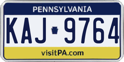 PA license plate KAJ9764