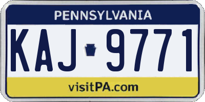 PA license plate KAJ9771