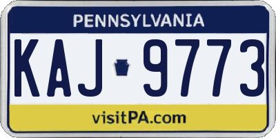 PA license plate KAJ9773