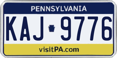 PA license plate KAJ9776