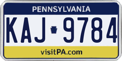PA license plate KAJ9784