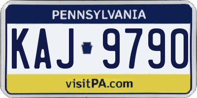 PA license plate KAJ9790