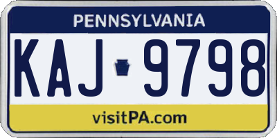 PA license plate KAJ9798
