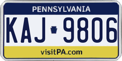 PA license plate KAJ9806