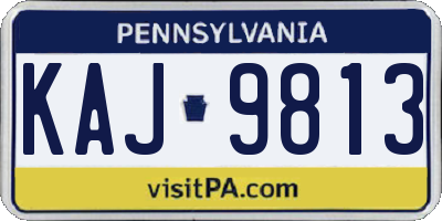 PA license plate KAJ9813