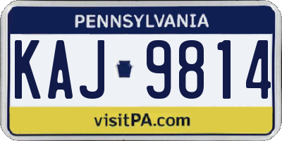 PA license plate KAJ9814